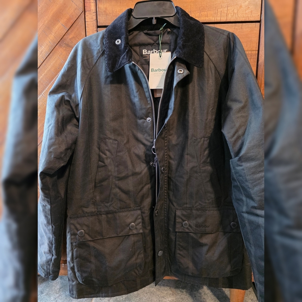 NWT! Barbour Modern Check Bedale Wax Jacket Sz. Medium